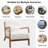 Hertford 26" Wide Mid Century Upholstered Solid Wood Accent Chair with an Extra Pillow-113397591