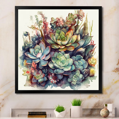 «Ryon Green Red Cactus Scenery III», reproduction sur toile