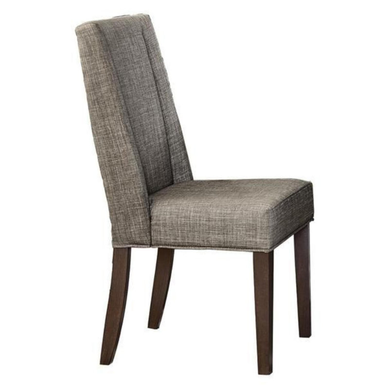 Chaise d’appoint rembourrée gris/brun foncé Enzo