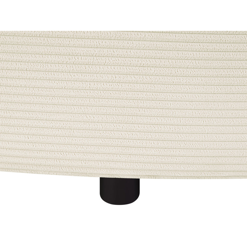 Canapé rembourré en velours côtelé de 102 po de largeur avec 4 coussins, Beige