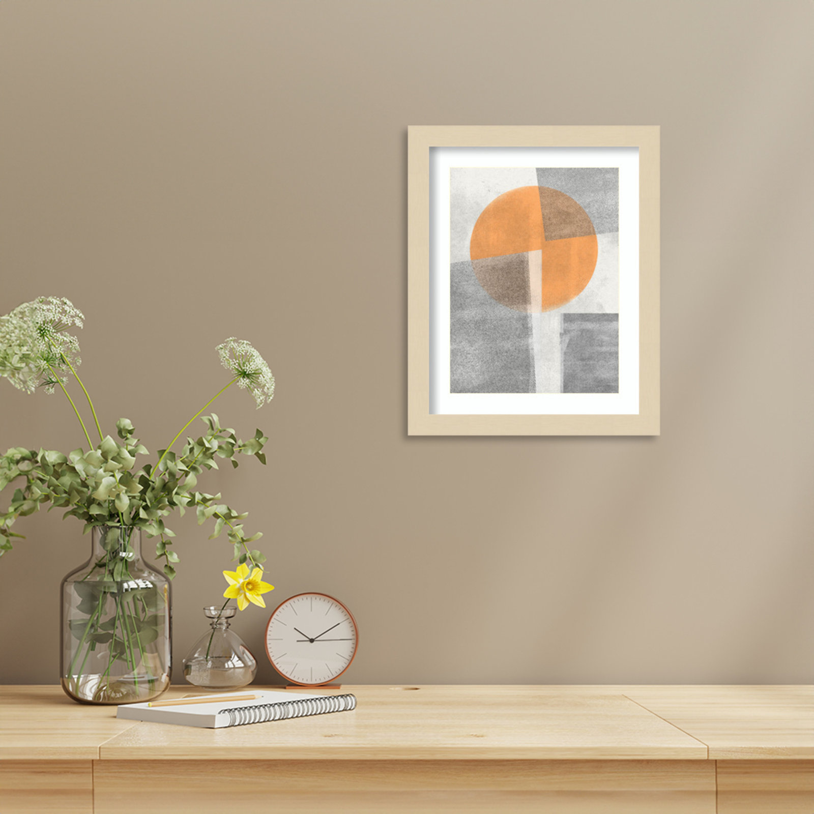 Giese "Paper Collage No. 3" Print, Brown, 13" H x 11" W