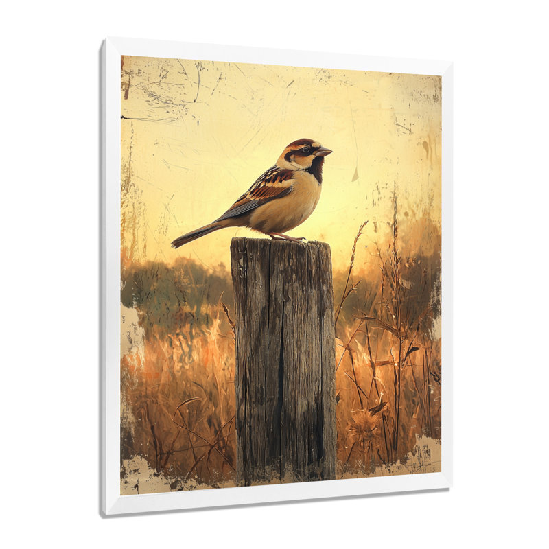 Clements - Animals Wall Decor, 20" H x 12" W, Reproduction encadrée d'une seule photo, White