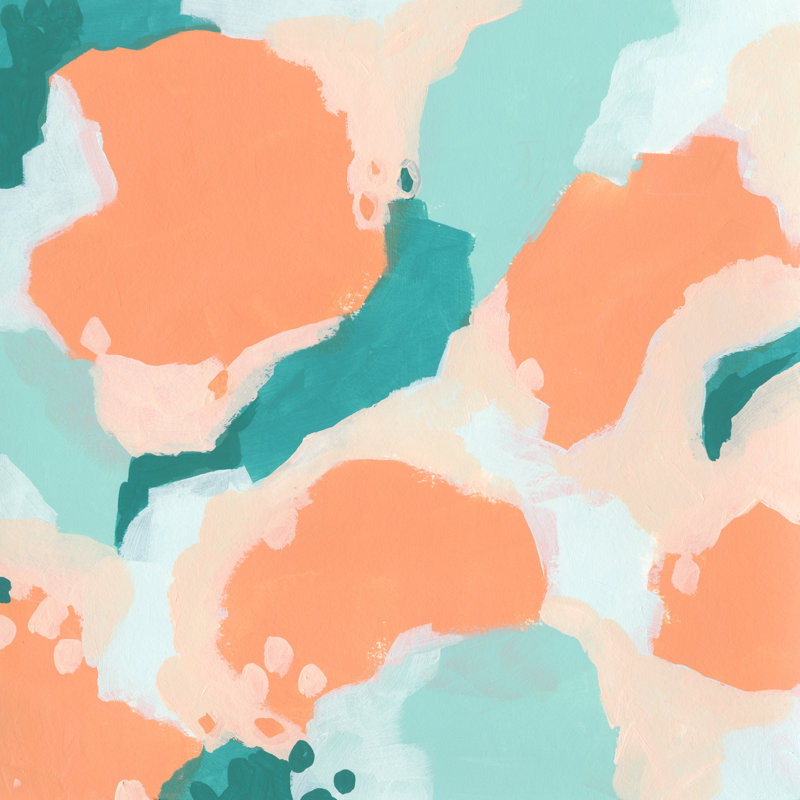 Peach Fizz I by June Erica Vess - Wrapped Canvas Painting, 76cm H x 76cm W