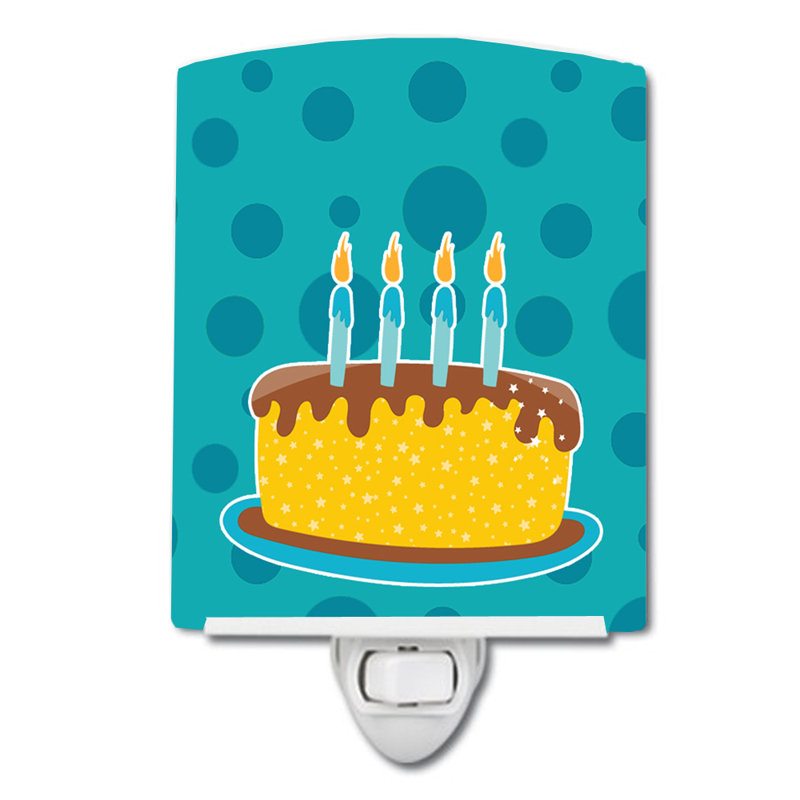 Birthday Cake Ceramic Night Light