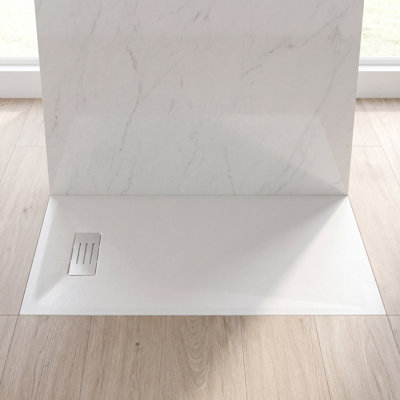 60” x 36” Zero - Threshold Shower Base with Reversible Linear Drain and Slip-Resistant Surface
