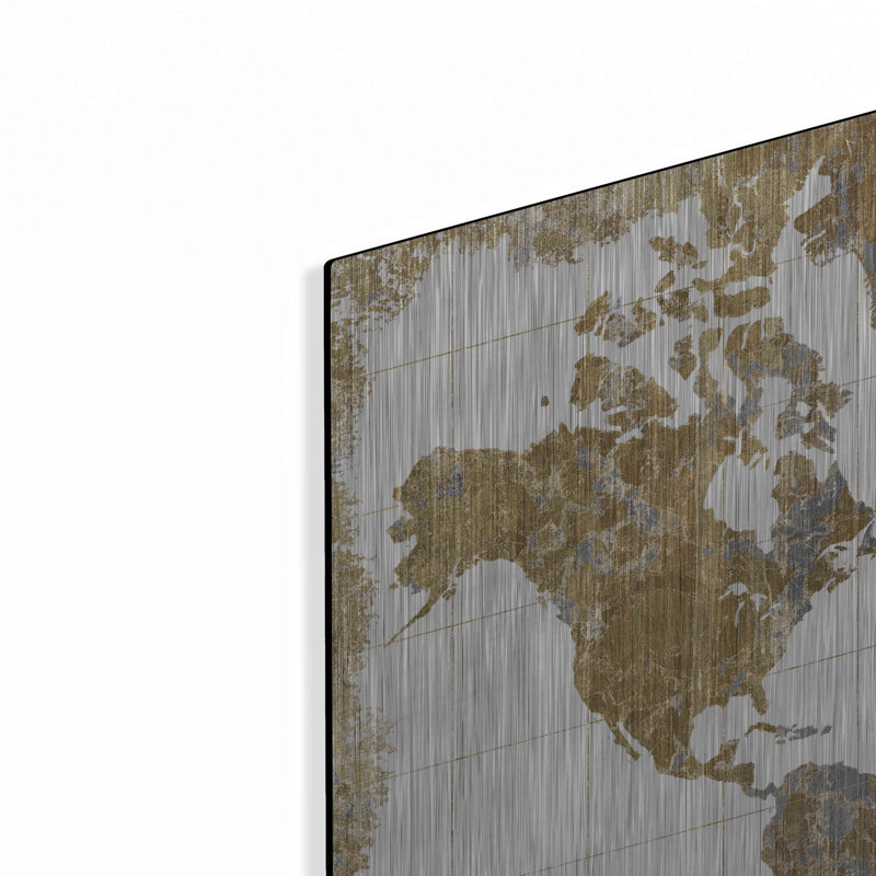 «Gilded Map» par Wild Apple Portfolio, H 24 po x l 36 po