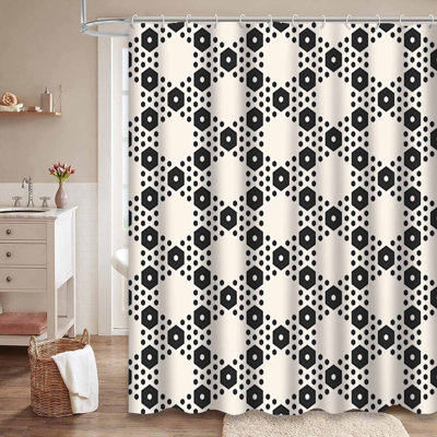 Grand motif géométrique monochrome à motif répétitif abstrait avec 12 crochets