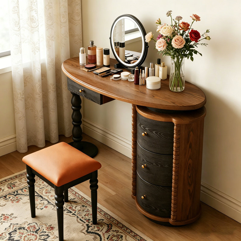 Coiffeuse Vintage, 29.53" H x 39.37" W x 15.75" D