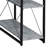 Grey And Black Office Desk With Open Shelves And Hutch-1593780749