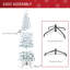 6Ft Pre-Lit Snow-Flocked Slim Douglas Fir Artificial Christmas Tree With Realistic Branches, 250 Led Lights And 462 Tips
