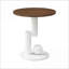 Ensemble de 2 tables basses blanches gigognes - ovales Tables de salon rondes avec rangement, assemblage facile et amp; Peu encombrant