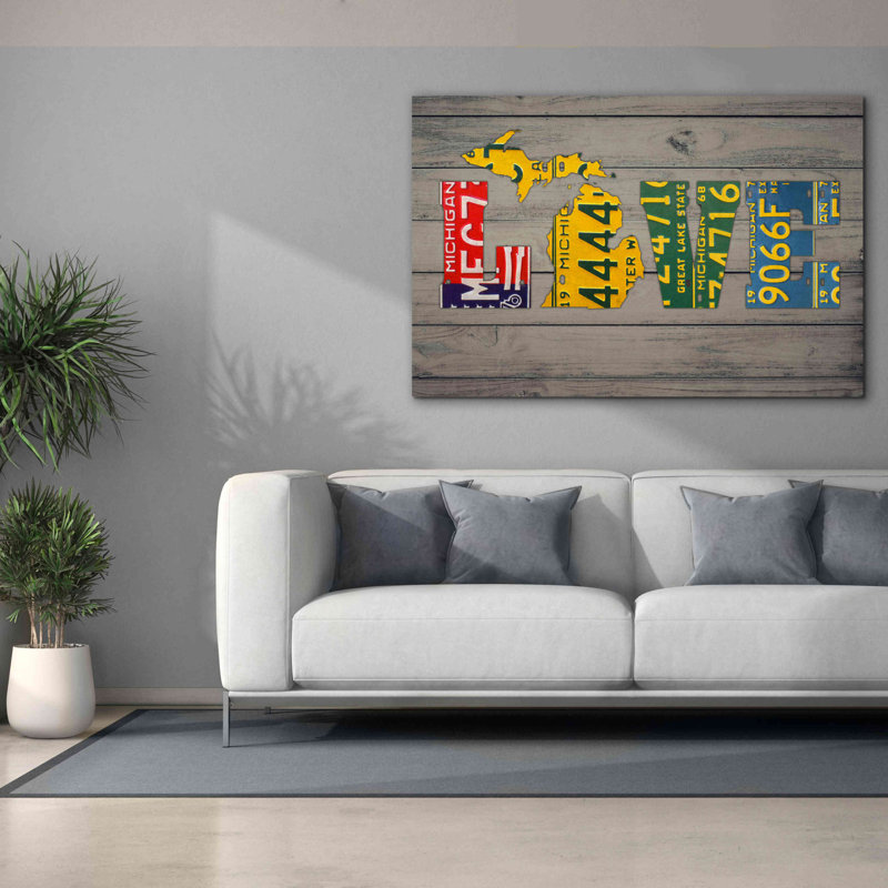 «Michigan State Love» par Design Turnpike, H 40 po x l 60 po x P 1,5 po