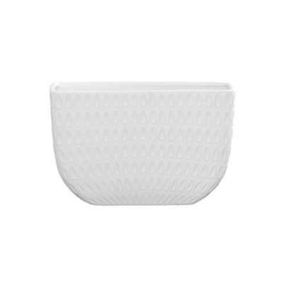 Ceramic Rectangle Vase Matte Finish White