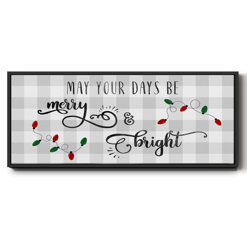 Buffalo Check Merry- Framed Canvas