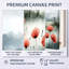 «Red Green Red Poppies in Green Mountain Meadows», art mural floral, impression sur toile colorée-1702117303-1702117196
