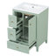 Meuble-lavabo moderne 24 po Fynley avec rangement réglable et bois d'hévéa