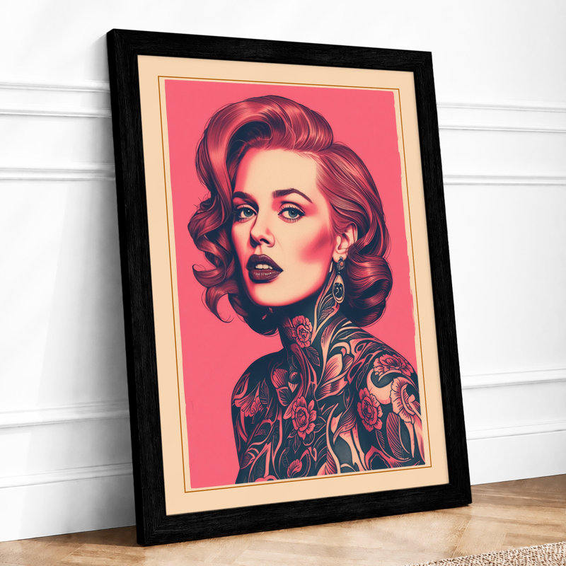 Confident Ink Modern - Framed Print, Black, A3 - 42.0 x 29.7 cm