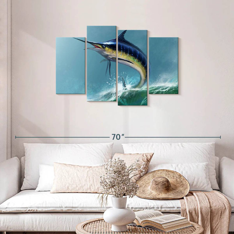 Brampt Leaping Marlin, 27" H x 43" W