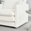 Chenille blanche en forme de U pour le salon: canapé modulaire à 5 places avec canapé modulaire: