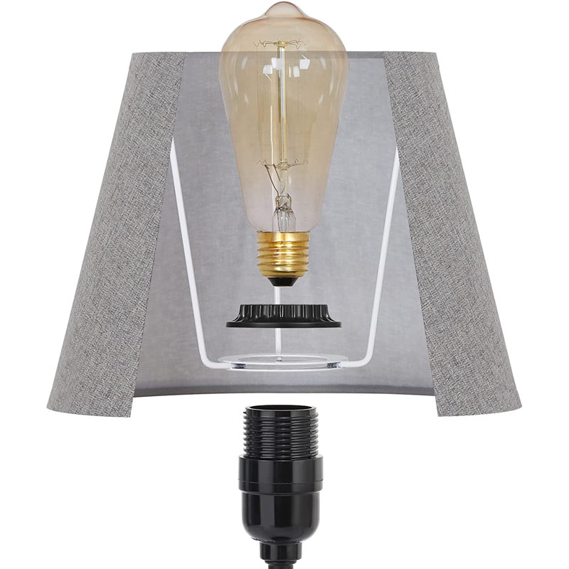 Jhovanni Metal USB Table Lamp, Grey