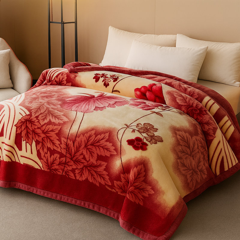 Ultra-Warm Mink Fleece Blanket – Reversible King Size