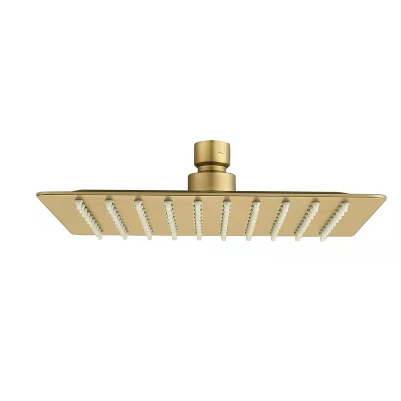 Rain Adjustable Shower Head 1.8 GPM GPM, Brushed Gold, Square