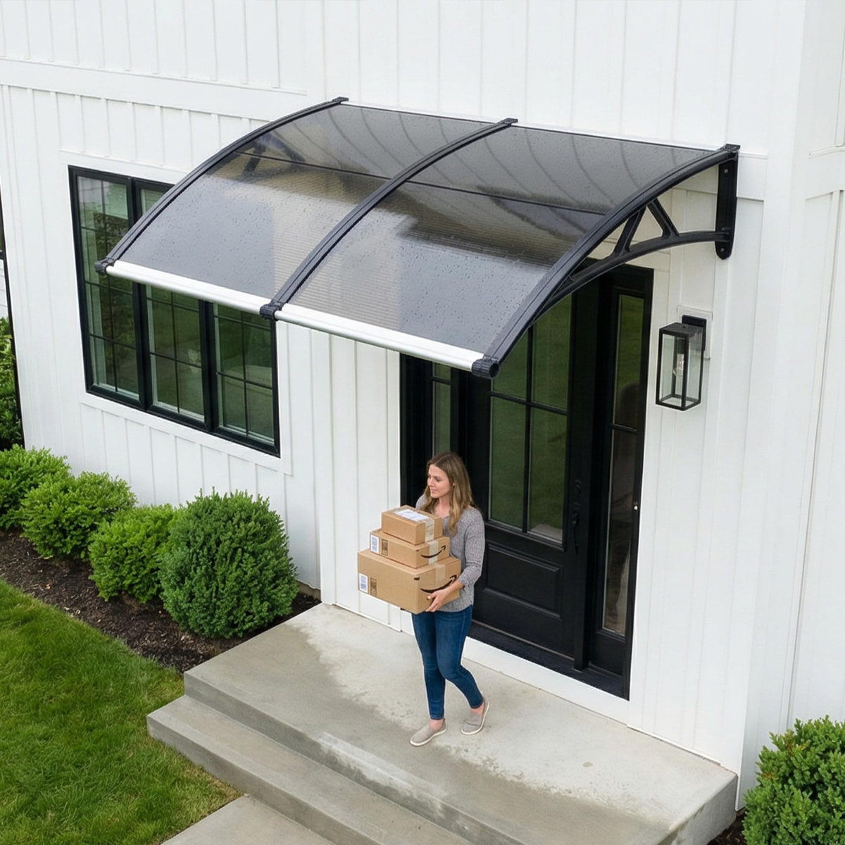 Gaomon Weatherproof Polycarbonate Window & Door Awning only $57.99
