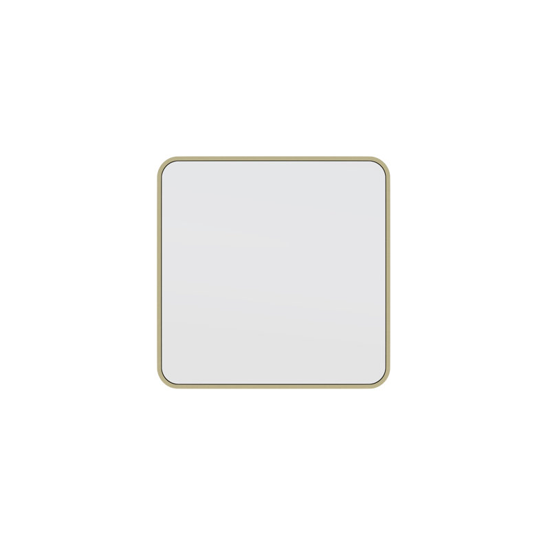 Trinity Framed Wall Mirror, Satin Brass