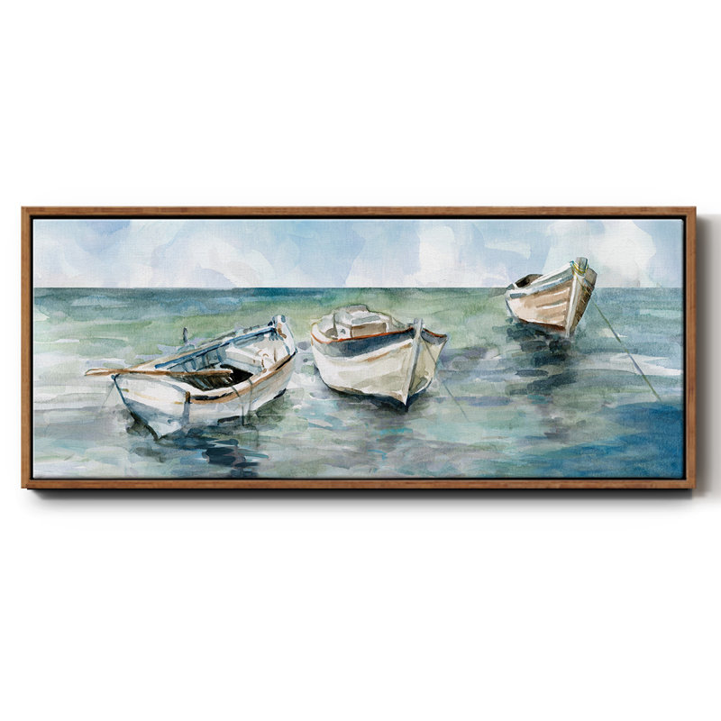 Caught at Low Tide II- Framed Canvas