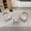 Ensemble de chaises d'appoint 2 pièces avec table basse Modern-1096036533