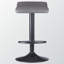 Tabouret pivotant à hauteur ajustable Melaine en similicuir gris, H 34,22 po x l 15,12 po x P 15 po