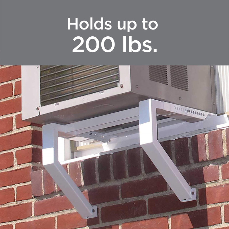 White Heavy-Duty Window Air Conditioner Support Bracket
