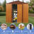 6 Ft. W X 6 Ft. D Metal Outdoor Storage Shed Appealing Horizontal Siding In Woodgrain With Coffee Trim To Complement