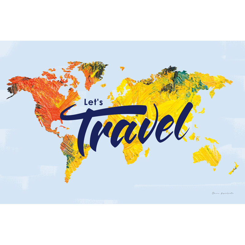 Lets Travel World Map, H 24 po x l 36 po
