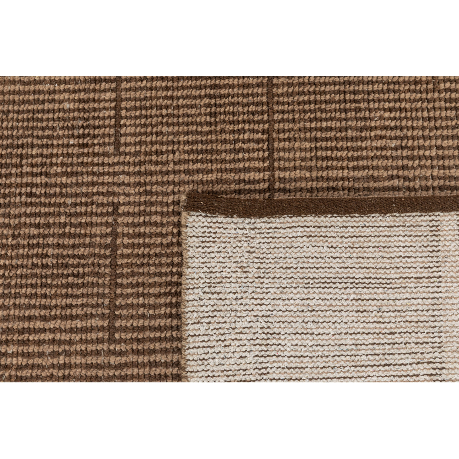 Villa Hand Knotted Wool Indoor Rug, 3'x5', Brown