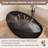 Fslefay 65'' Terrazzo Freestanding Deep Soaking Bathtub, Speckled Solid Surface Stone Resin Stand Alone Tub with Overflow-125177226