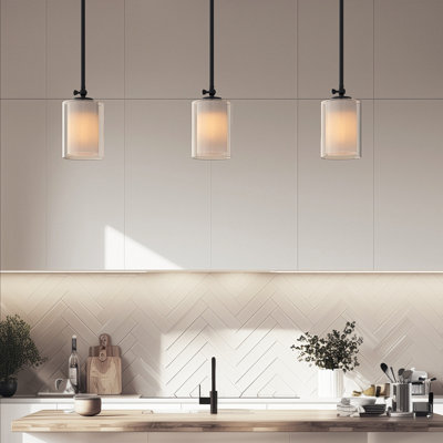 Bauman 1 - Light Matte Black Single Pendant(3-Pack)