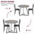 Phillys 2 - Person Four Leg Dining Set-833787538