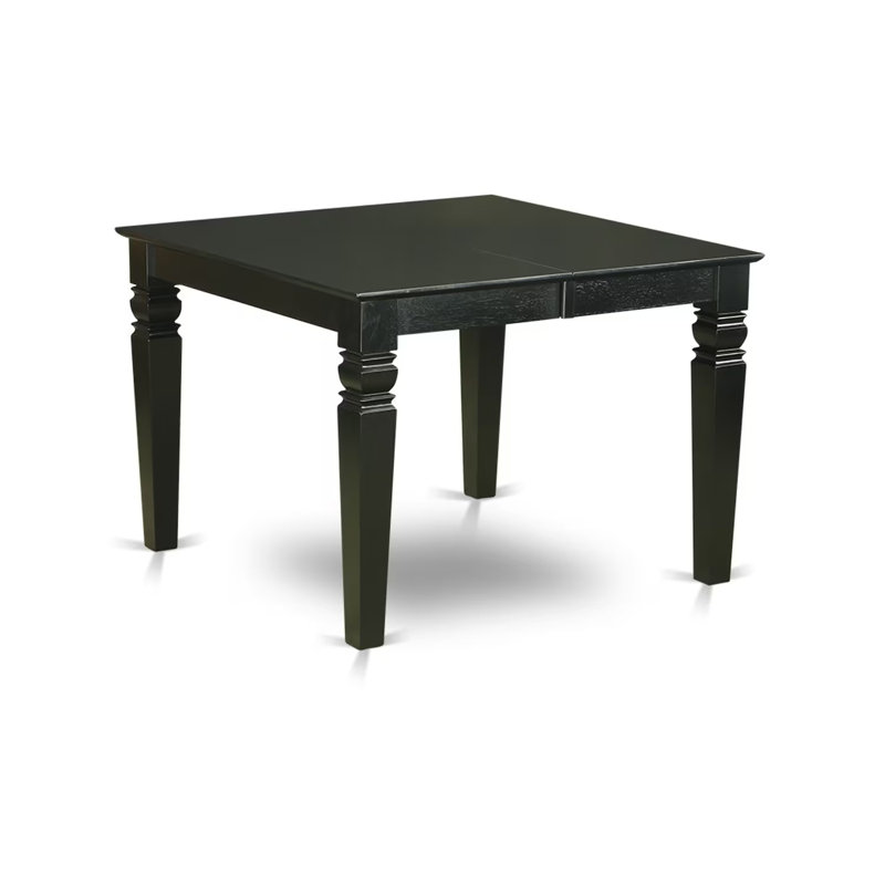 9 Piece Kitchen Table & Chairs Set Includes a Rectangle Dining Room Table with Butterfly Leaf and 8 Solid Wood Seat Chairs, Black