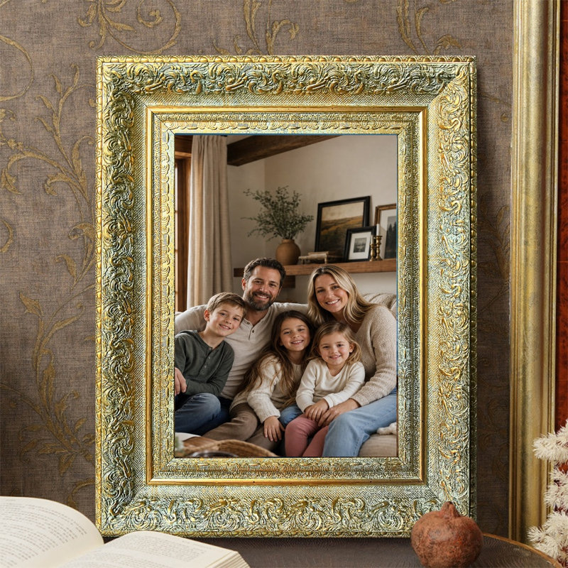Cadre photo mural 11 pièces x 11 po 11 pi x 11 po, Or antique, 1, 11 po x 14 po