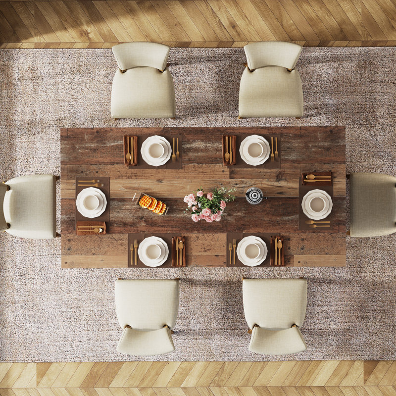 Dining Table, Distressed Brown