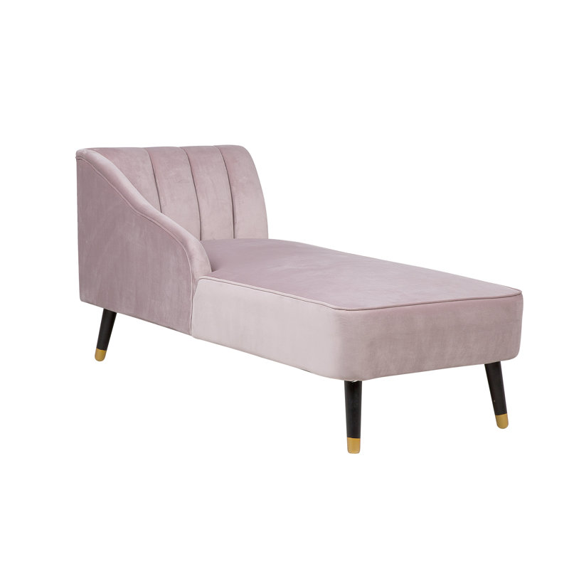 Upholstered Chaise Lounge, Pink