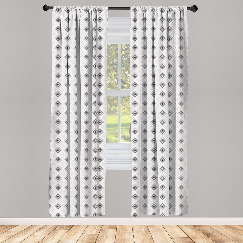 Rideaux 4 panneaux East Urban Home Edgy, L 56 po x L 95 po
