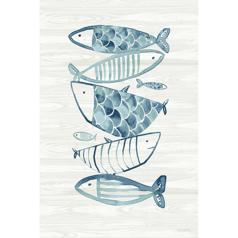 Poisson bleu Driftwood II, H 18 po x l 12 po