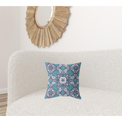 Coussin décoratif à motif floral 16 po x 16 po