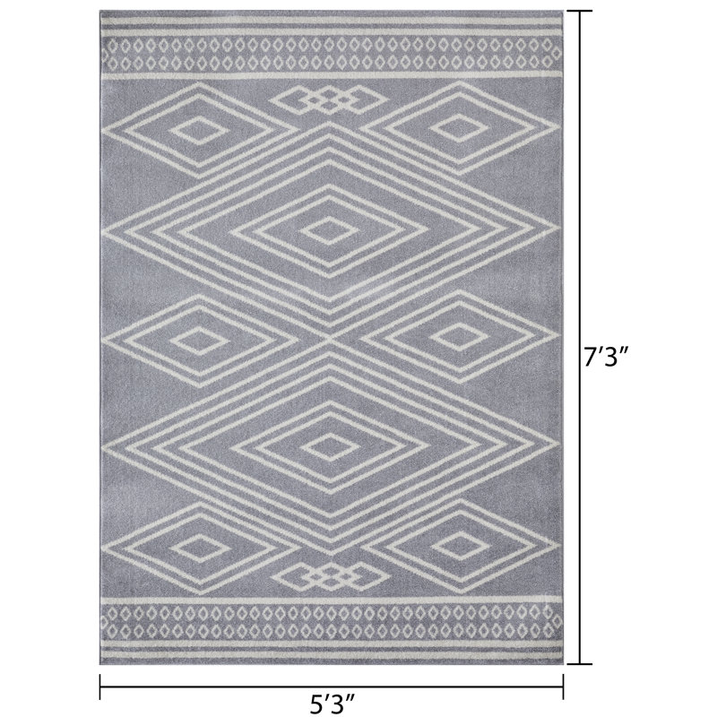 Jacan gris Christine Bayrend, Rectangle 5 pi 3 po x 7 pi 3 po