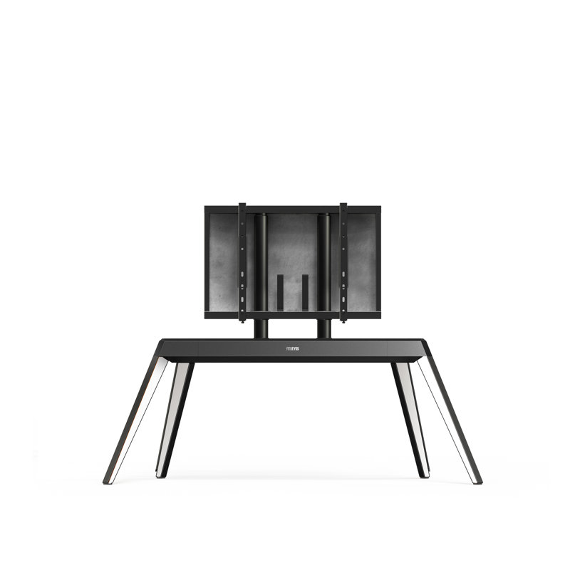 Meuble télé pour téléviseur 65 70 75 88 pouces Fitueyes Design, Noir/rose