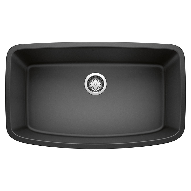 Valea Silgranit 32" Super Single Undermount Kitchen Sink - Anthracite, Anthracite