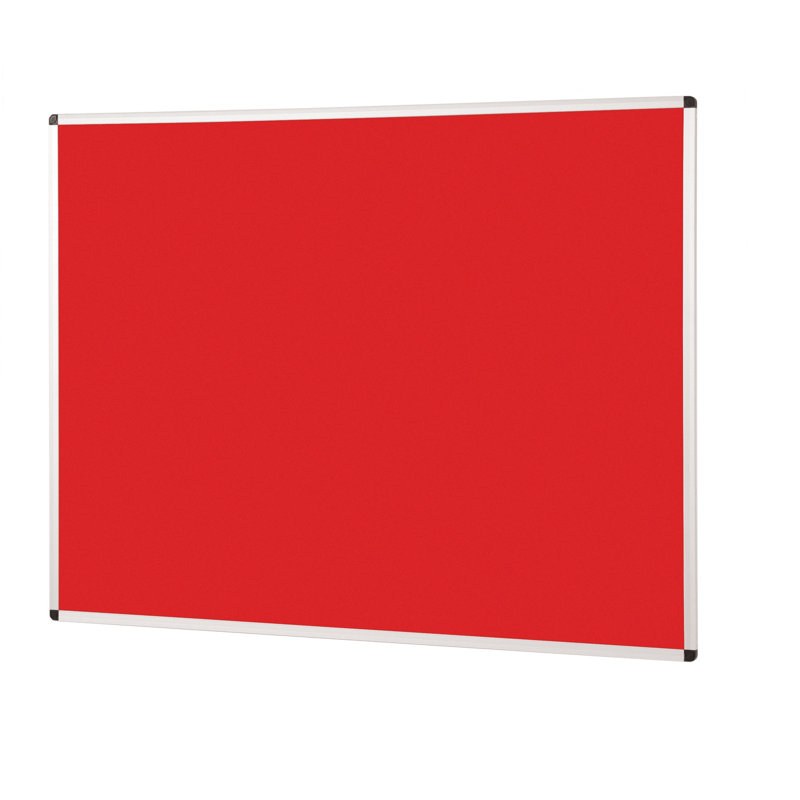 Wall Mounted Bulletin Board, 90 cm H x 120 cm W, Red