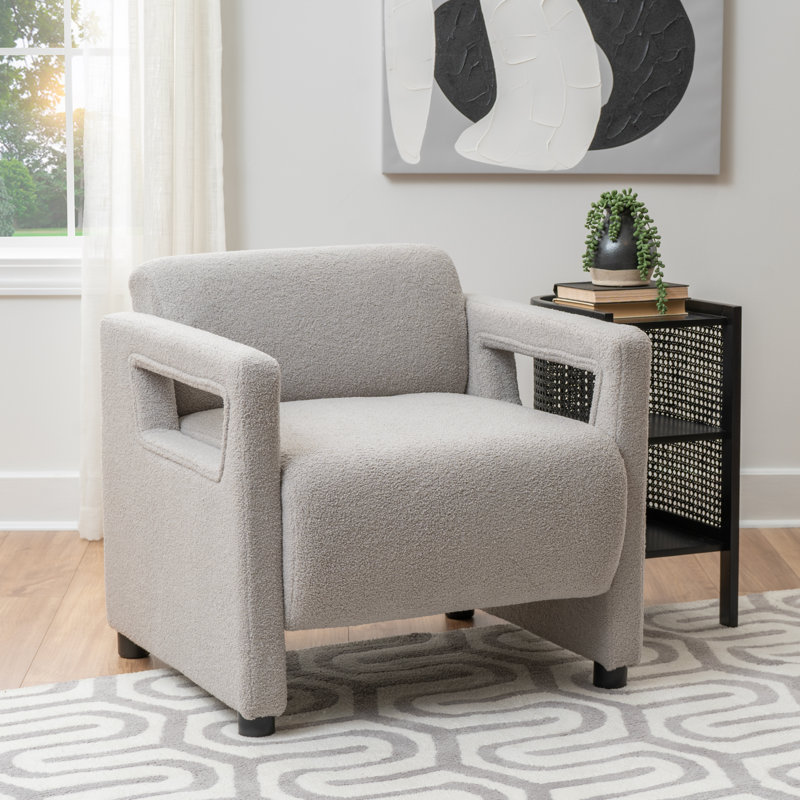 Fauteuil d'appoint Landon, Sherpa gris